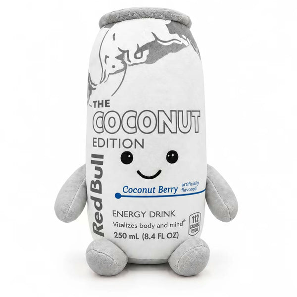 The Coconut plushie, white with grey arms
