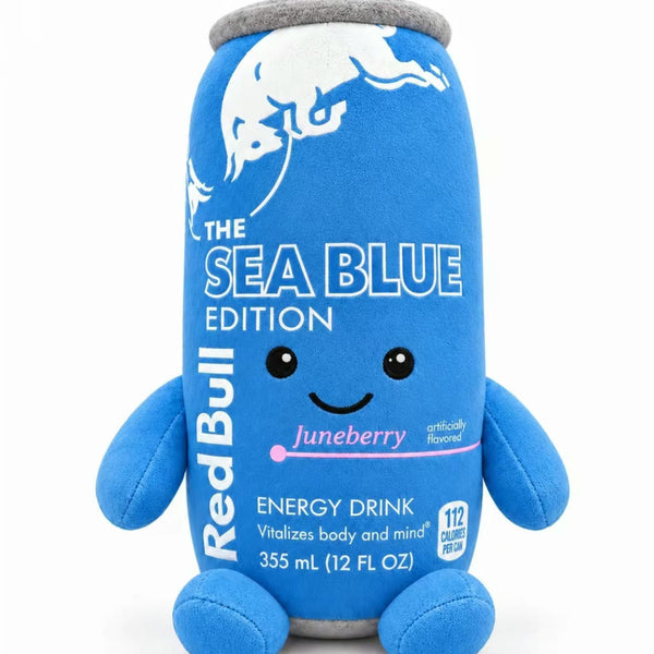 The Sea Blue Juneberry plushie, bright blue